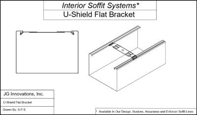 Interior Soffit Systems U-Shield with two sprinkler heads